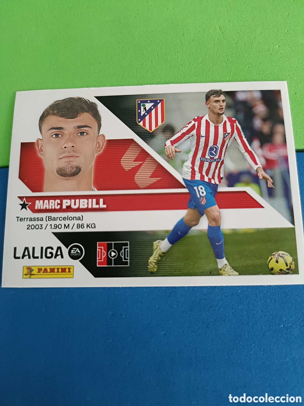 Cromos de f&uacute;tbol: Panini cromos stickers Liga este 2026 2027 26 27 - Atl&eacute;tico Madrid 7 Pubill