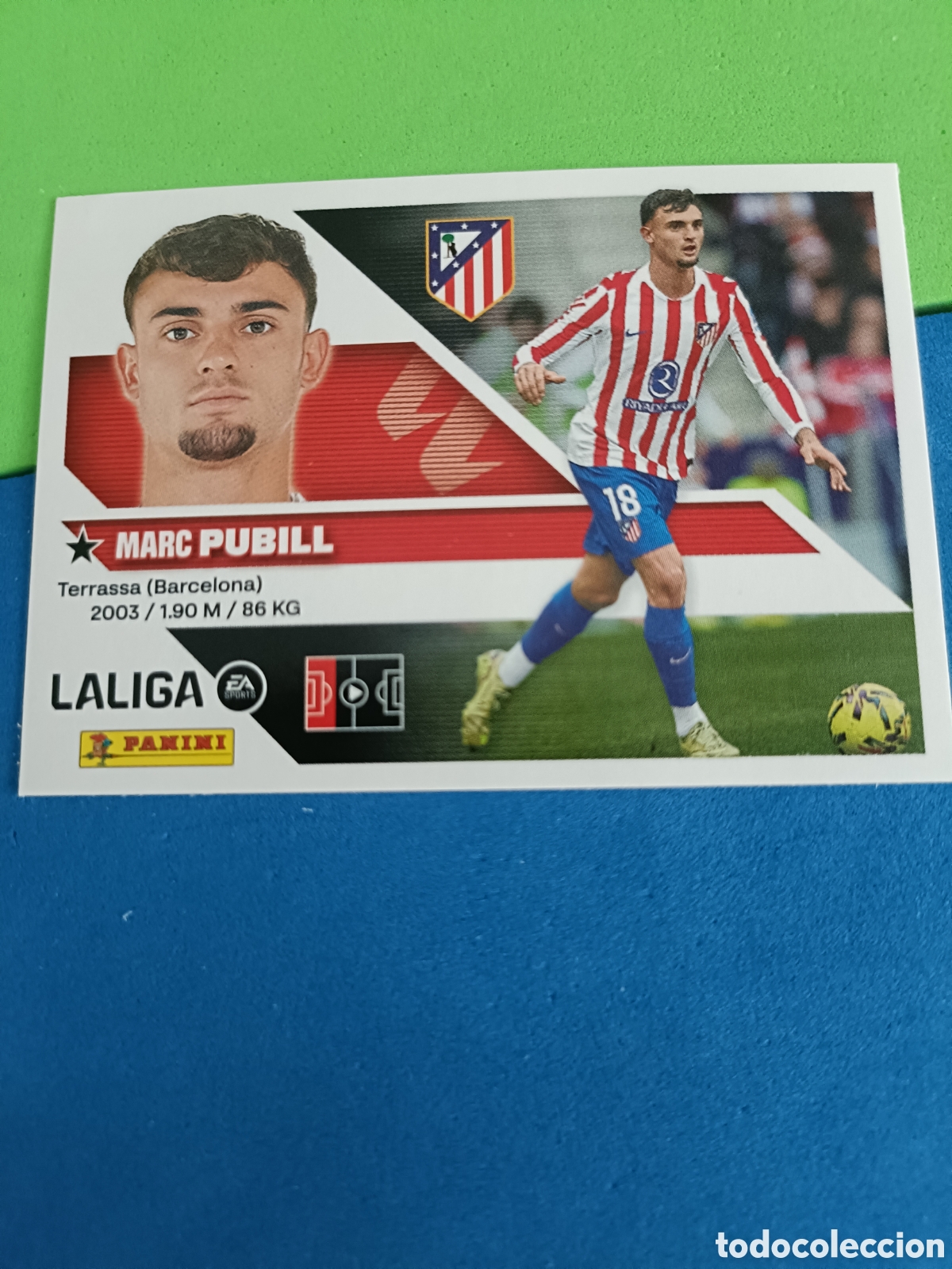 Cromos de f&uacute;tbol: Panini cromos stickers Liga este 2026 2027 26 27 - Atl&eacute;tico Madrid 7 Pubill