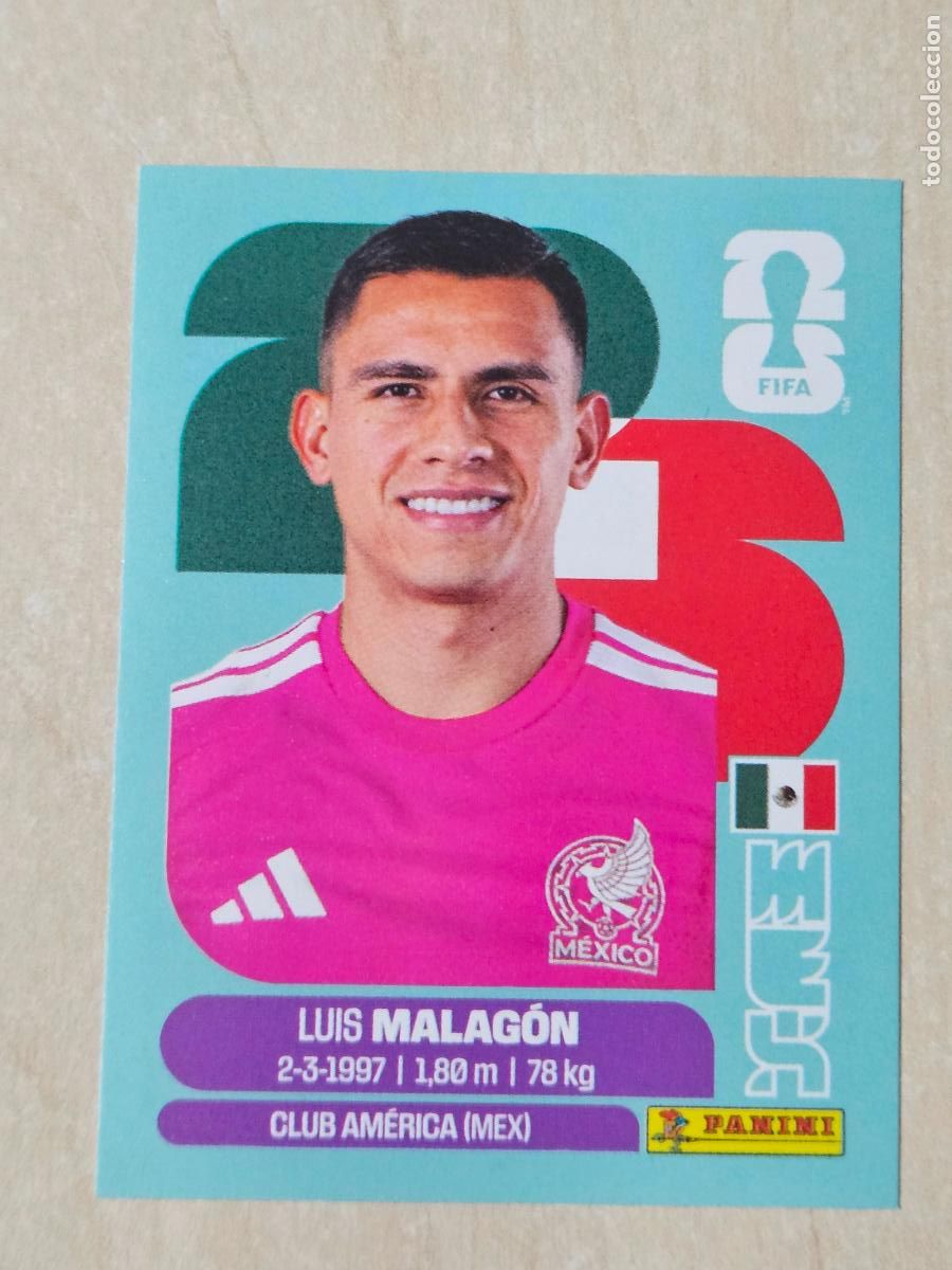 Football Stickers: CROMO N&ordm; MEX2 MEX 2 - LUIS MALAGON MEXICO - MUNDIAL FIFA WORLD CUP 2026 STICKER PANINI SIN PEGAR