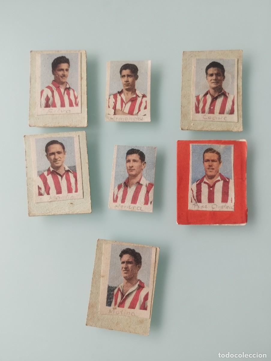 Cromos de f&uacute;tbol: Lote 7 cromos At. Madrid temporada 1953-1954