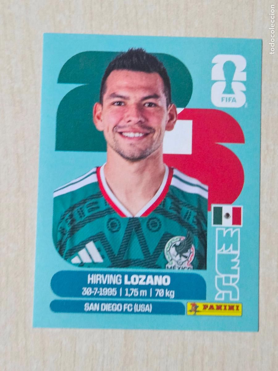 Cromos de f&uacute;tbol: CROMO N&ordm; MEX15 MEX 15 - HIRVING LOZANO MEXICO - MUNDIAL FIFA WORLD CUP 2026 STICKER PANINI SIN PEGAR