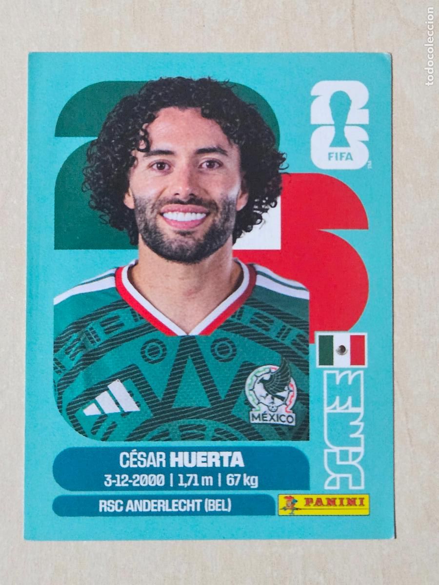 Cromos de f&uacute;tbol: CROMO N&ordm; MEX20 MEX 20 - CESAR HUERTA MEXICO - MUNDIAL FIFA WORLD CUP 2026 STICKER PANINI SIN PEGAR