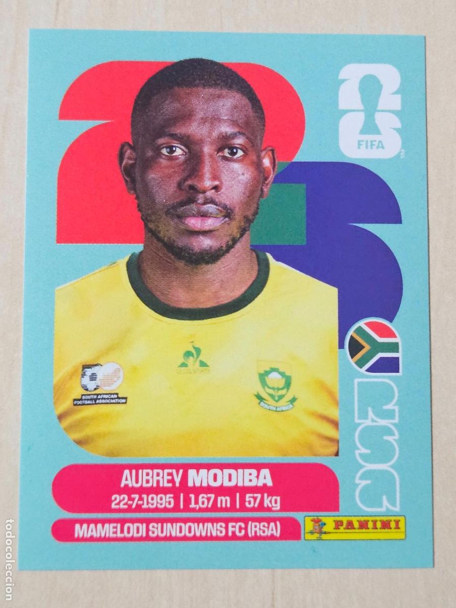 Fu&szlig;ball-Sticker: CROMO RSA4 RSA 4 - AUBREY MODIBA SUDAFRICA - MUNDIAL FIFA WORLD CUP 2026 STICKER PANINI SIN PEGAR