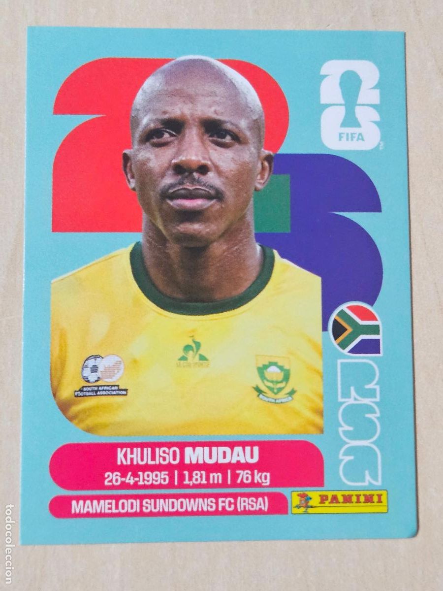 Fu&szlig;ball-Sticker: CROMO RSA9 RSA 9 - MUDAU SUDAFRICA - MUNDIAL FIFA WORLD CUP 2026 STICKER PANINI SIN PEGAR