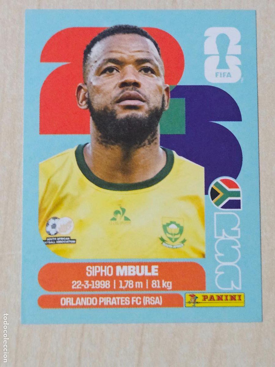 Cromos de f&uacute;tbol: CROMO RSA16 RSA 16 - MBULE SUDAFRICA - MUNDIAL FIFA WORLD CUP 2026 STICKER PANINI SIN PEGAR
