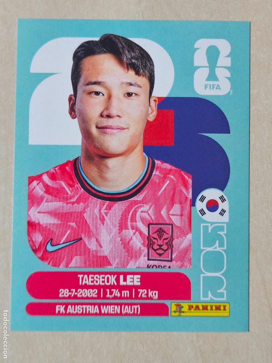Cromos de f&uacute;tbol: CROMO KOR8 KOR 8 - TAESEOK LEE KOREA - MUNDIAL FIFA WORLD CUP 2026 STICKER PANINI SIN PEGAR