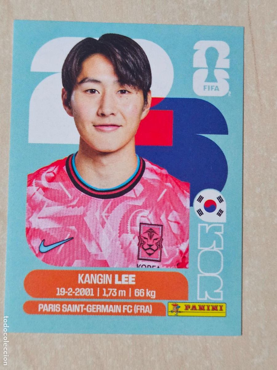 Cromos de f&uacute;tbol: CROMO KOR12 KOR 12 - KANGIN LEE KOREA - MUNDIAL FIFA WORLD CUP 2026 STICKER PANINI SIN PEGAR