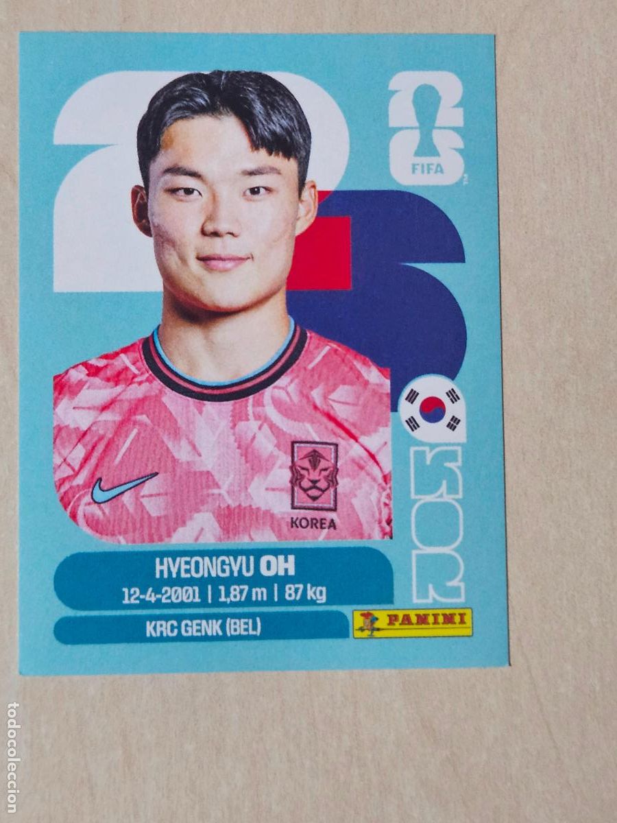 Cromos de f&uacute;tbol: CROMO KOR20 KOR 20 - HYEONGYU OH KOREA - MUNDIAL FIFA WORLD CUP 2026 STICKER PANINI SIN PEGAR