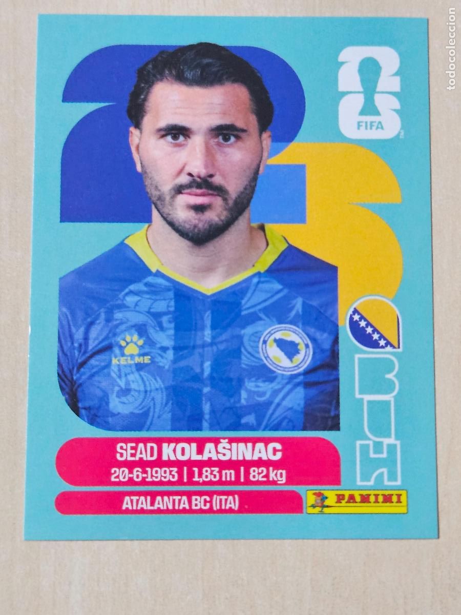 Fu&szlig;ball-Sticker: CROMO BIH4 BIH 4 KOLASINAC BOSNIA HERZEGOVINA - MUNDIAL FIFA WORLD CUP 2026 STICKER PANINI SIN PEGAR
