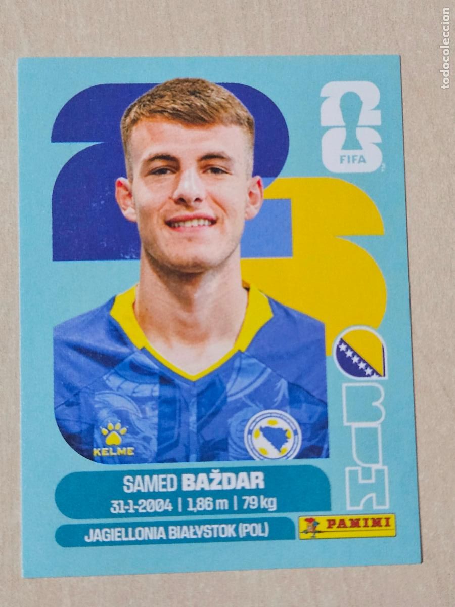 Cromos de f&uacute;tbol: CROMO BIH19 BIH 19 BAZDAR BOSNIA HERZEGOVINA MUNDIAL FIFA WORLD CUP 2026 STICKER PANINI SIN PEGAR