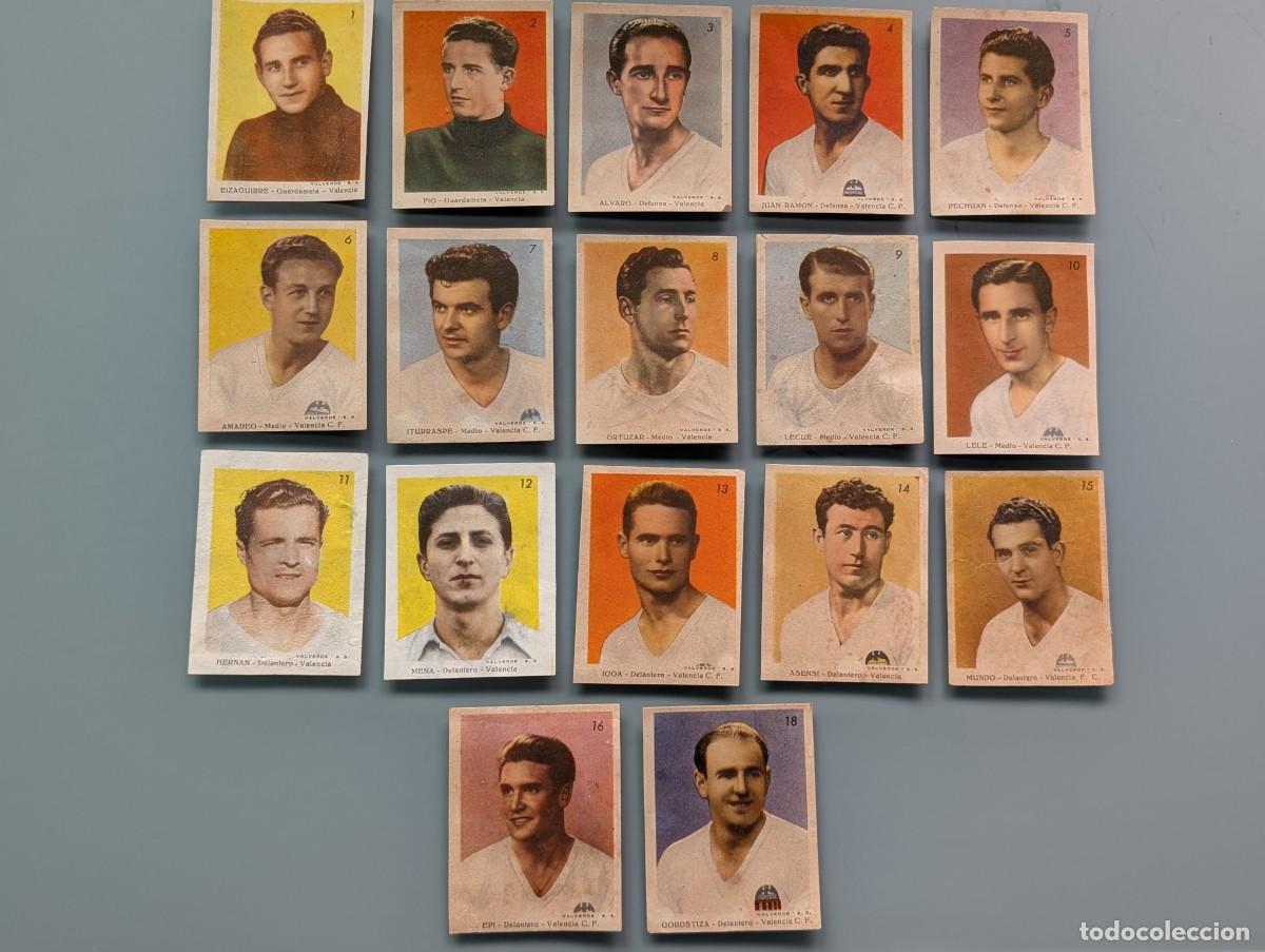 Figurine di Calcio: DIFICILISIMO LOTE 17 CROMOS CASI COMPLETO VERY RARE COMPLETE SET CARDS 1944 1945 FOOTBALL