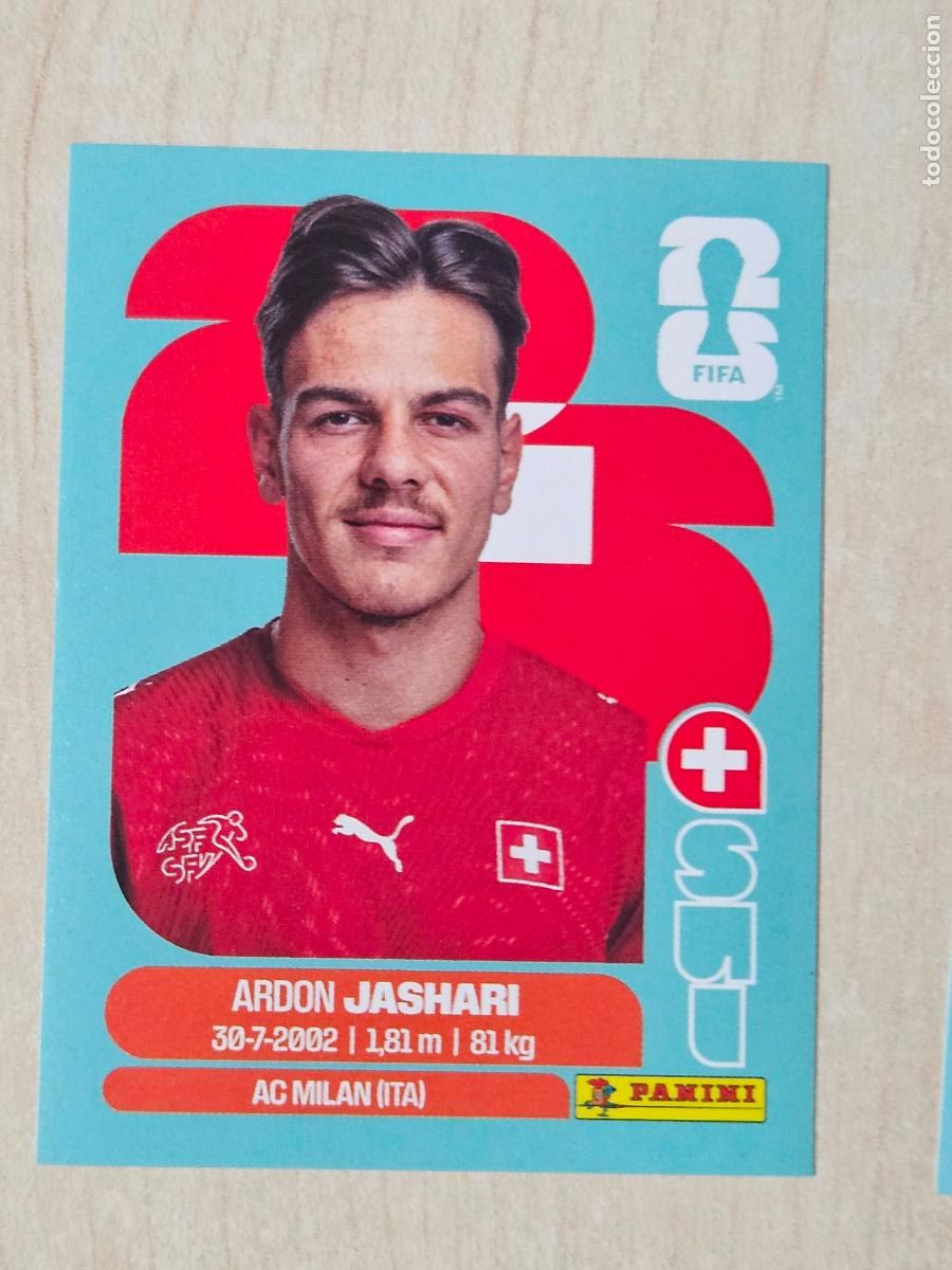 Cartes &agrave; collectionner de Football: CROMO SUI14 SUI 14 - JASHARI SUIZA - MUNDIAL FIFA WORLD CUP 2026 STICKER PANINI SIN PEGAR