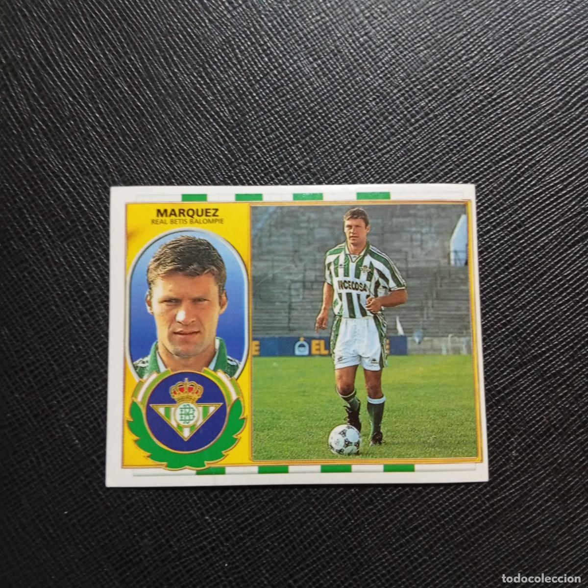 Cartes &agrave; collectionner de Football: MARQUEZ REAL BETIS ESTE 96 97 CROMO FUTBOL 1996 1997 LIGA - SIN PEGAR - A75 PG570