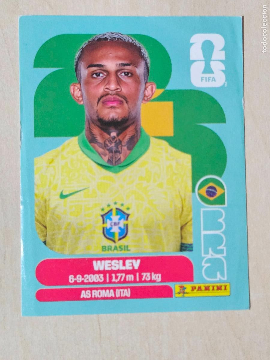 Cromos de f&uacute;tbol: CROMO BRA8 BRA 8 - WESLEY BRASIL - MUNDIAL FIFA WORLD CUP 2026 STICKER PANINI SIN PEGAR