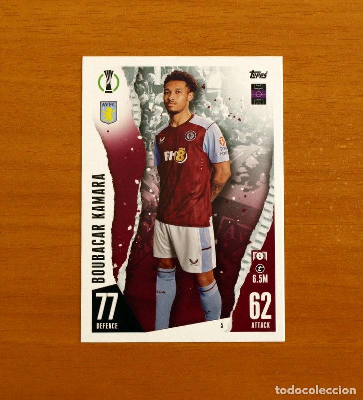 Cromos de f&uacute;tbol: Aston Villa - N&ordm; 5 Boubacar Kamara - Topps Match Attax Trading Card Game 2023-2024-23-24