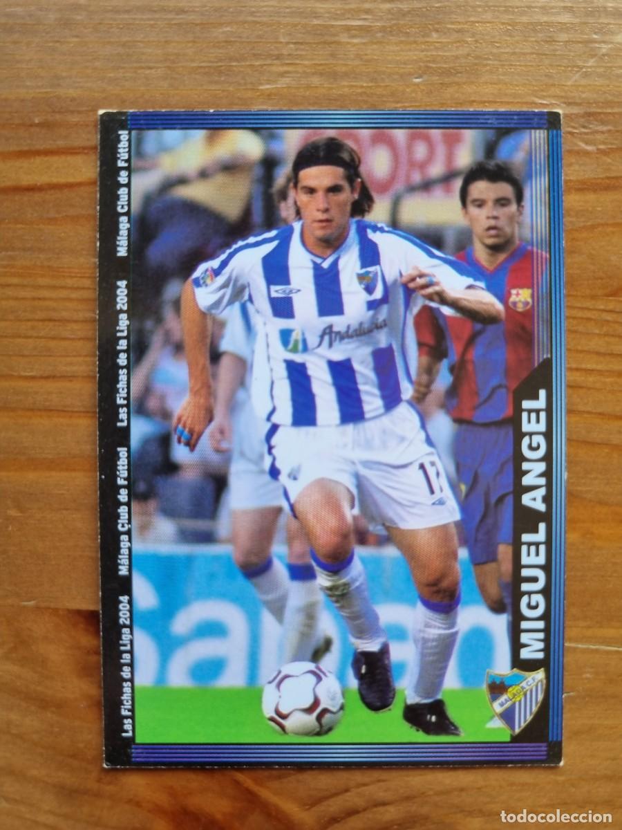 Figurine di Calcio: 334 MIGUEL &Aacute;NGEL (M&aacute;laga CF). Las Fichas de la Liga 2003 2004 03 04 (Mundicromo)