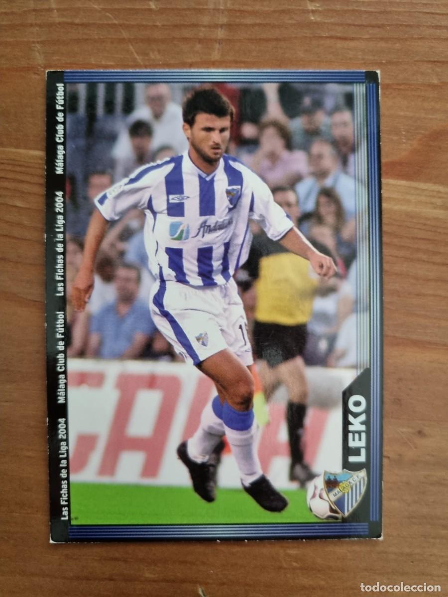 Figurine di Calcio: 336 LEKO (M&aacute;laga CF). Las Fichas de la Liga 2003 2004 03 04 (Mundicromo)