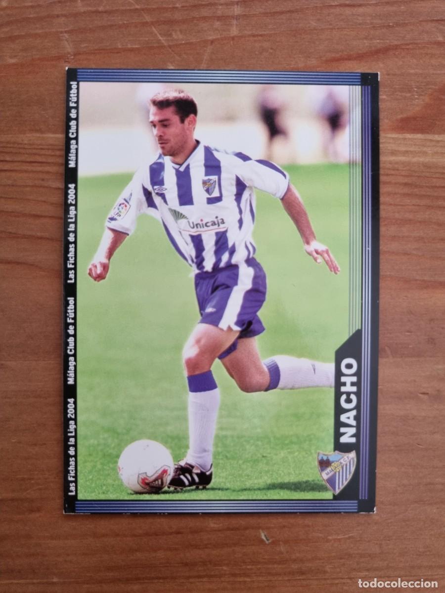 Fu&szlig;ball-Sticker: 339 NACHO (M&aacute;laga CF). Las Fichas de la Liga 2003 2004 03 04 (Mundicromo)