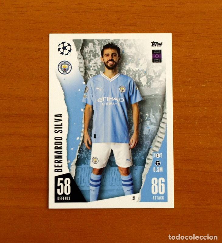 Fu&szlig;ball-Sticker: Manchester City - N&ordm; 21 Bernardo Silva - Topps Match Attax Trading Card Game 2023-2024-23-24