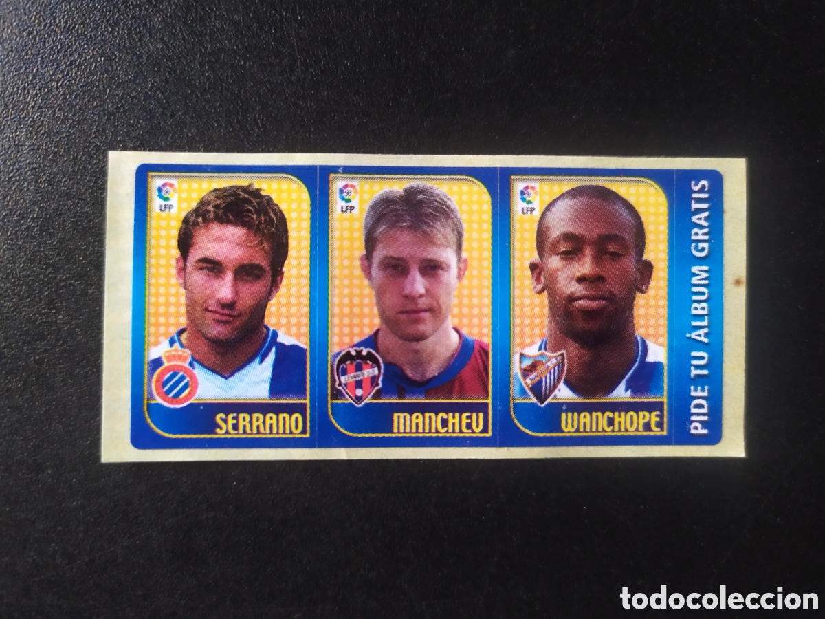 Fu&szlig;ball-Sticker: Serrano Espanyol Manchev Levante Wanchope Malaga chicles liga 2004 2005
