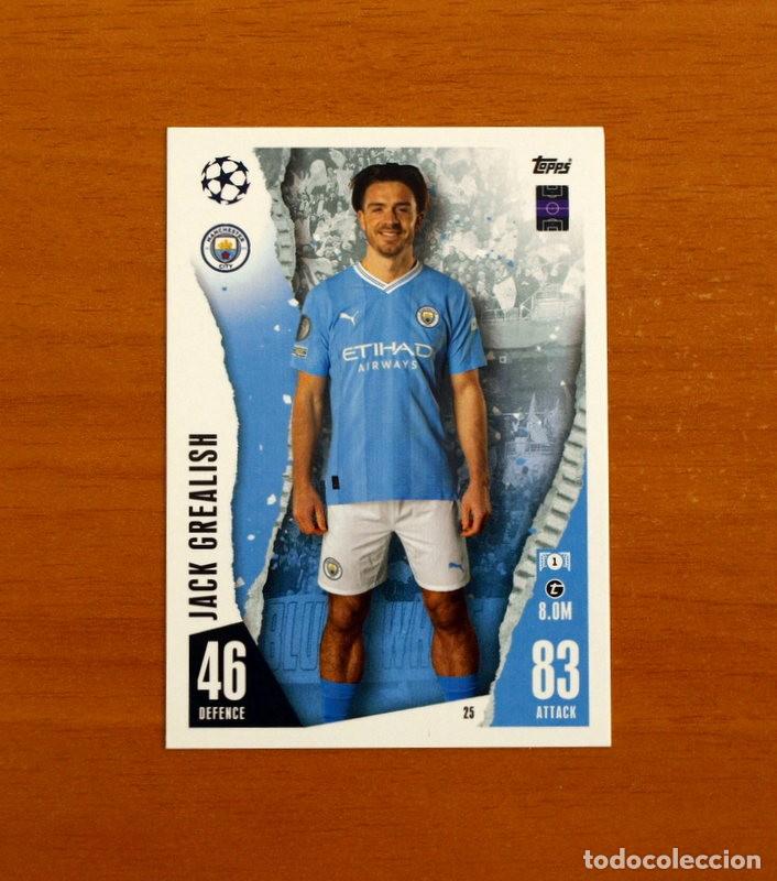 Cromos de f&uacute;tbol: Manchester City - N&ordm; 25 Jack Grealish - Topps Match Attax Trading Card Game 2023-2024-23-24