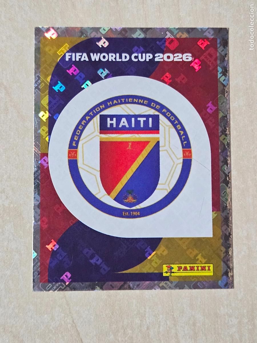 Cromos de f&uacute;tbol: CROMO HAI1 HAI 1 - ESCUDO HAITI - MUNDIAL FIFA WORLD CUP 2026 STICKER PANINI SIN PEGAR