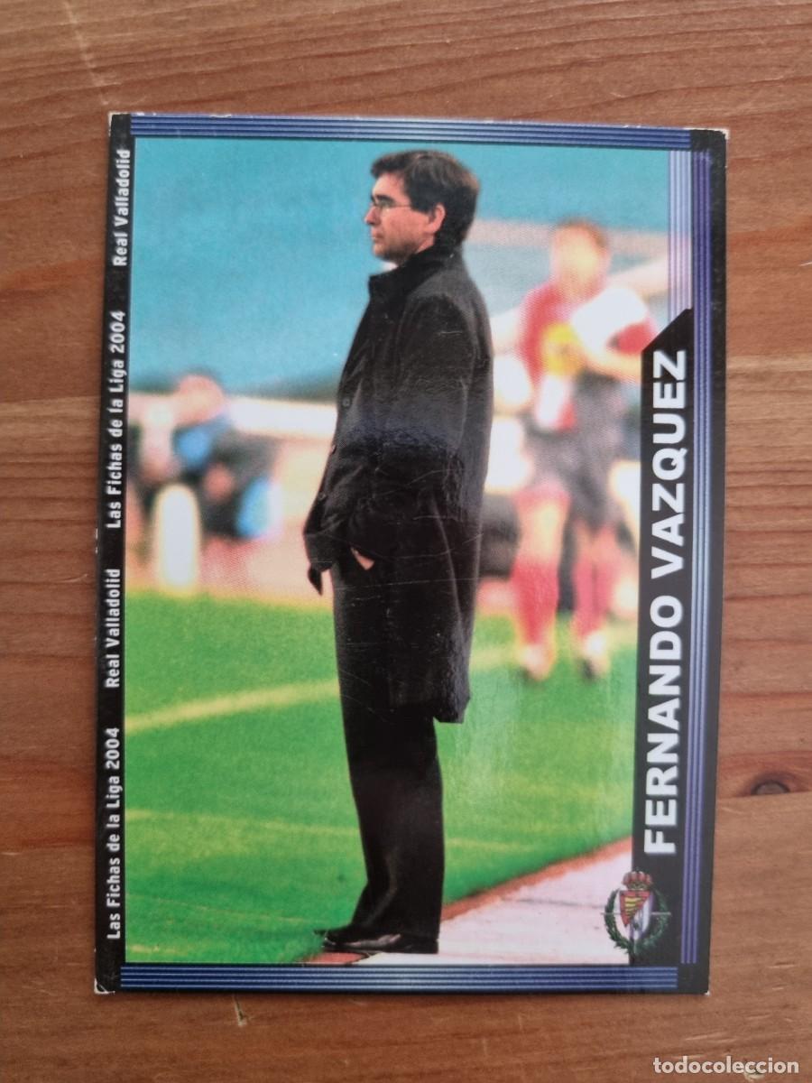 Football Stickers: 354 FERNANDO V&Aacute;ZQUEZ (Real Valladolid). Las Fichas de la Liga 2003 2004 03 04 (Mundicromo)