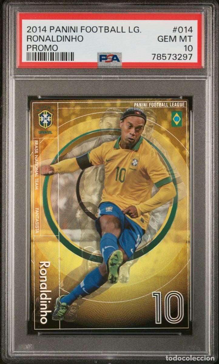 Cromos de Futebol: Ronaldinho #014 Brasil Panini Football League Promo 2014 Psa 10