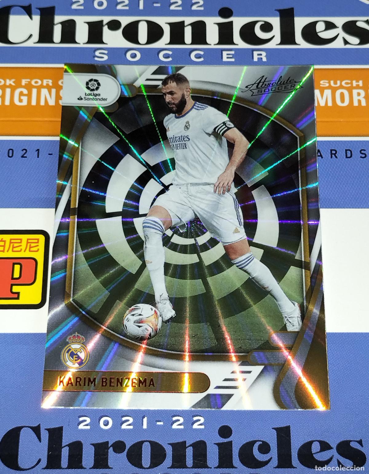 Cromos de f&uacute;tbol: N&ordm; 56 KARIM BENZEMA LASER REAL MADRID CARD CHRONICLES ABSOLUTE LA LIGA SOCCER 2021 2022 21 22 PANINI