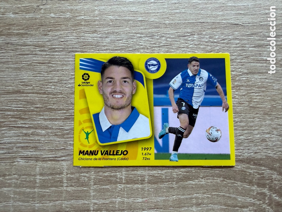 Cromos de f&uacute;tbol: 3 MANU VALLEJO LIGA ESTE EDICIONES ESTE 2021 2022 21 22 D. ALAV&Eacute;S MERCADO DE INVIERNO ACTUALIZACI&Oacute;N