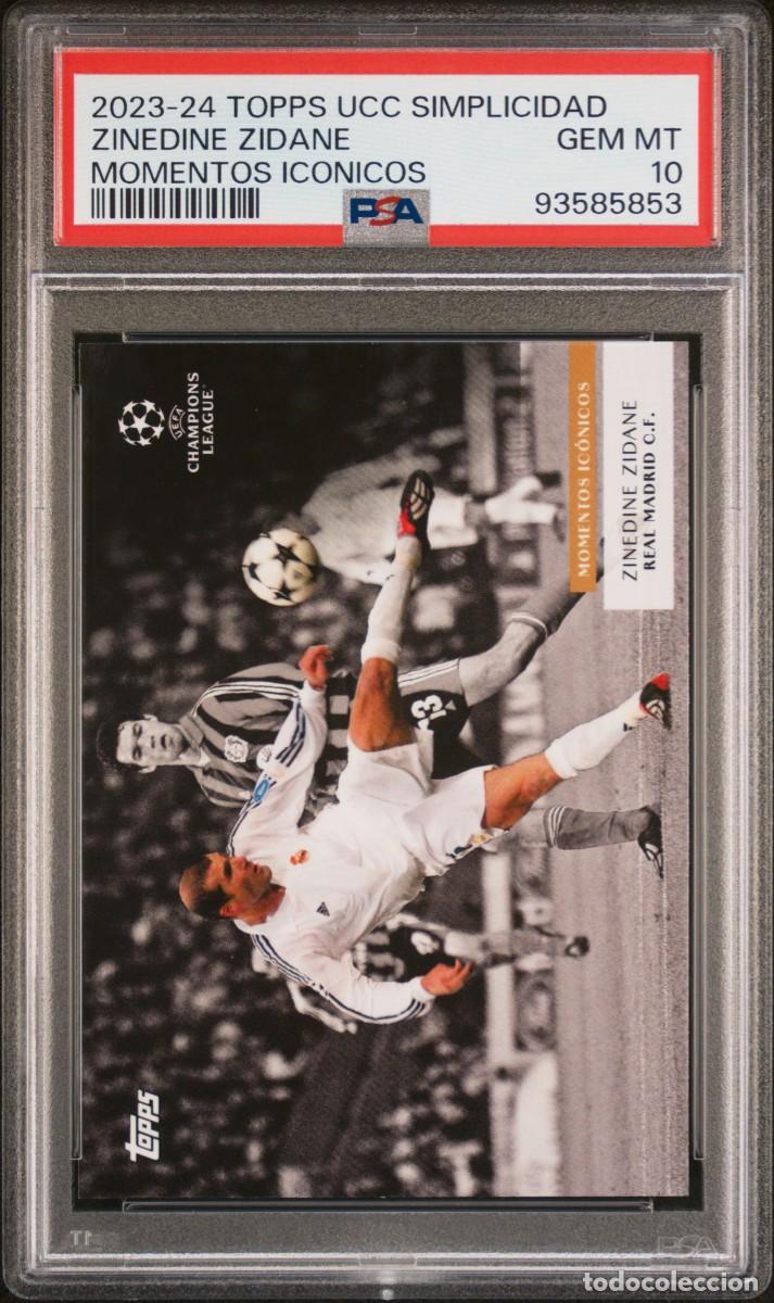 Football Stickers: Zinedine Zidane Real Madrid Topps Simplicidad Momentos Iconicos 2023 24 Psa 10
