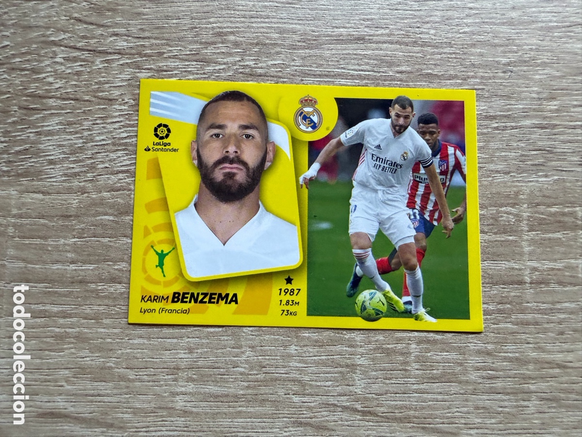 Cromos de f&uacute;tbol: 19 BENZEMA LIGA ESTE EDICIONES ESTE 2021 2022 21 22 REAL MADRID