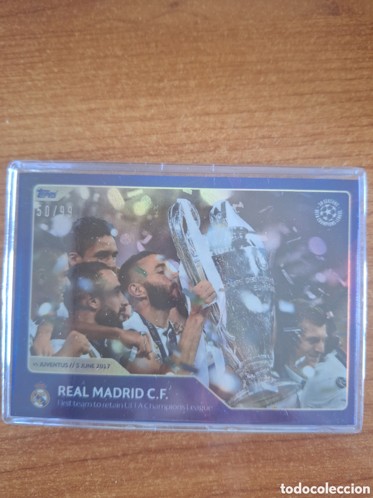 Cromos de f&uacute;tbol: Cromo Topps 30 Seasons Real Madrid C.F. Numerado 50/99 Benzema