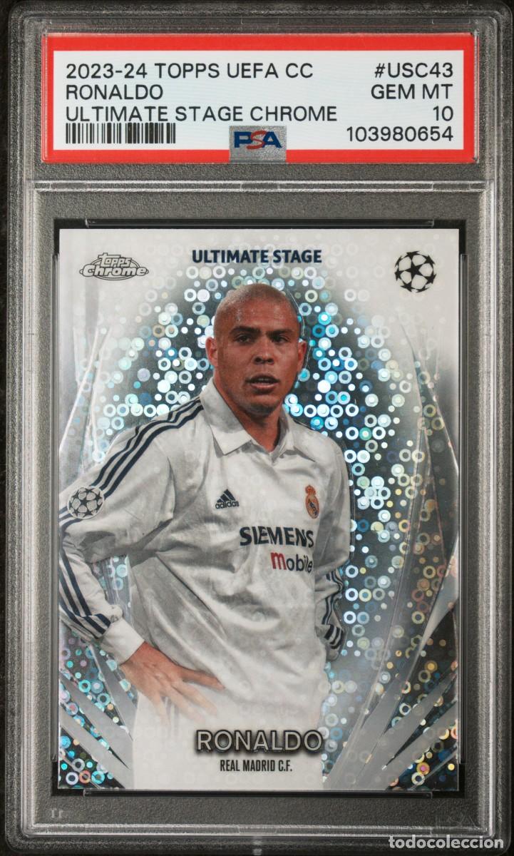 Cromos de f&uacute;tbol: Ronaldo #USC43 Real Madrid Topps Ultimate Stage Chrome 2023 24 Psa 10