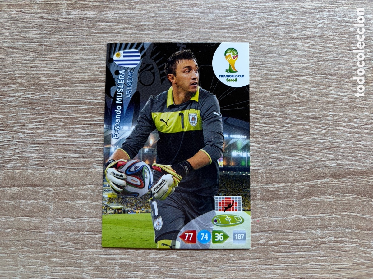 Cromos de f&uacute;tbol: FERNANDO MUSLERA PANINI ADRENALYN XL FIFA WORLD CUP BRASIL 2014 URUGUAY
