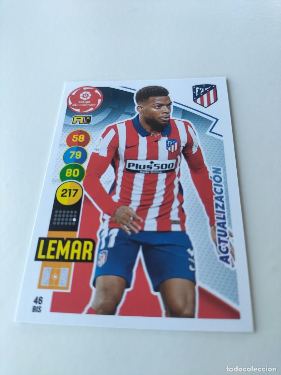 Cromos de f&uacute;tbol: 1 CROMO FICHA PANINI ADRENALYN TEMPORADA 20-21 2020-2021 ATL&Eacute;TICO MADRID 46 BIS LEMAR (ACTUALIZACION