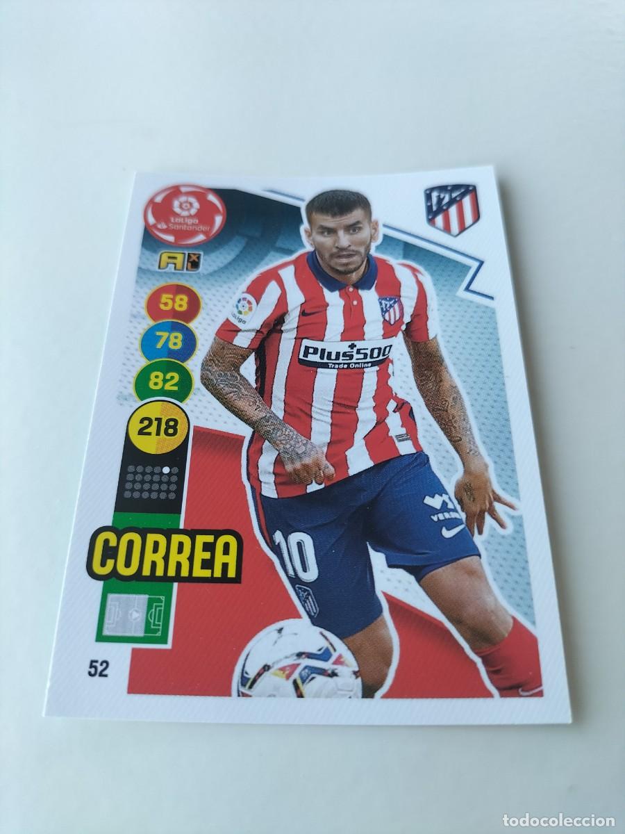Cromos de f&uacute;tbol: 1 CROMO FICHA PANINI ADRENALYN TEMPORADA 20-21 2020-2021 ATL&Eacute;TICO MADRID 52 CORREA