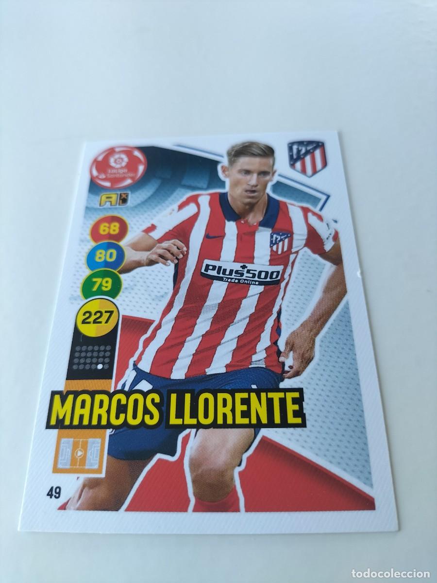 Cromos de f&uacute;tbol: 1 CROMO FICHA PANINI ADRENALYN TEMPORADA 20-21 2020-2021 ATL&Eacute;TICO MADRID 49 MARCOS LLORENTE