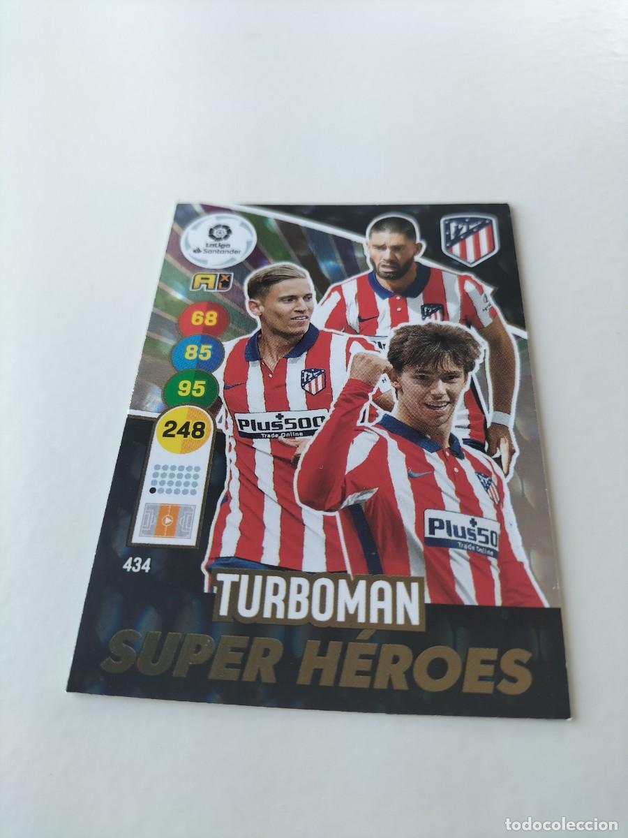 Cromos de f&uacute;tbol: 1 CROMO FICHA PANINI ADRENALYN TEMPORADA 20-21 2020-2021 ATL&Eacute;TICO MADRID 434 TURBOMAN SUPER HEROES
