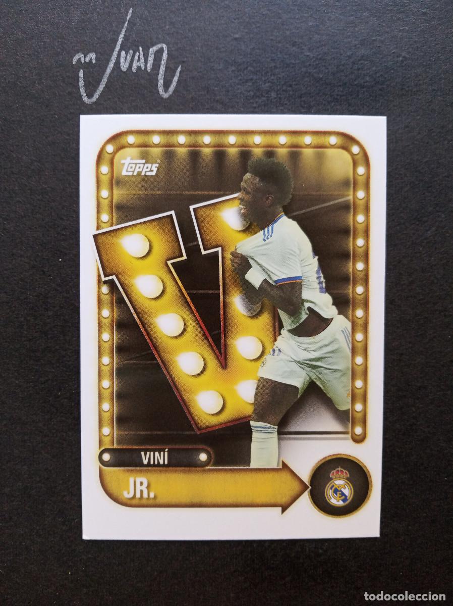 Cartes &agrave; collectionner de Football: N&ordm; 27 NAME IN LIGHTS VINI JR REAL MADRID BRASIL ⚽ TOPPS &reg; COLLECTOR TIN 2025 2026 25 26 NUEVO