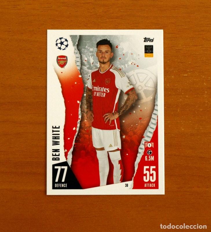Cromos de f&uacute;tbol: Arsenal FC - N&ordm; 30 Ben White - Topps Match Attax Trading Card Game 2023-2024-23-24