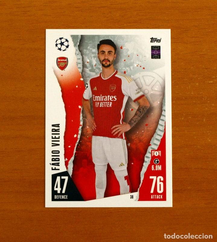 Cromos de f&uacute;tbol: Arsenal FC - N&ordm; 38 F&aacute;bio Vieira - Topps Match Attax Trading Card Game 2023-2024-23-24