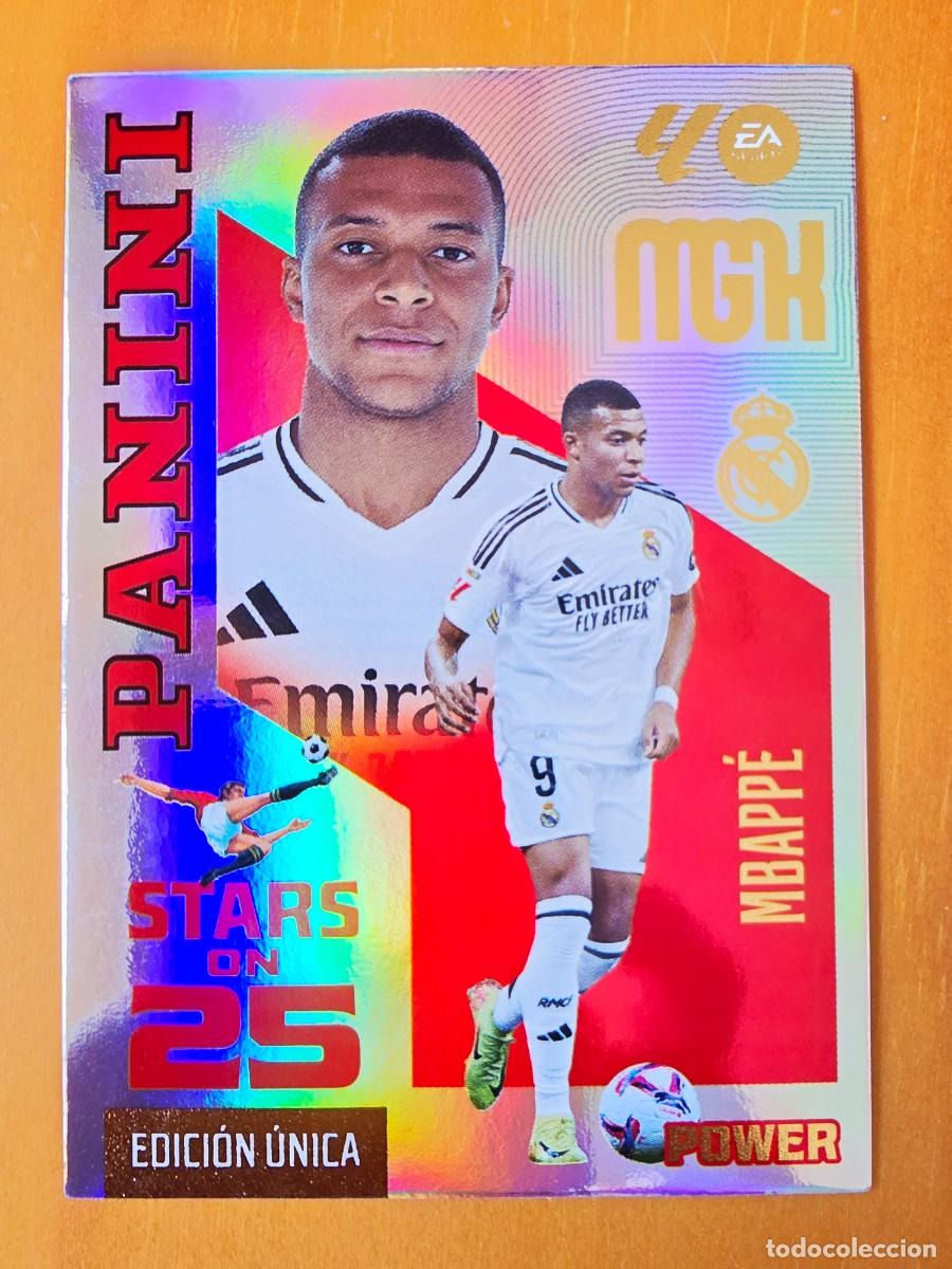 Cromos de f&uacute;tbol: 450P Kylian Mbapp&eacute;, Real Madrid, Stars on 25 Power Edici&oacute;n &Uacute;nica, Panini Megacracks MGK 2026 2027