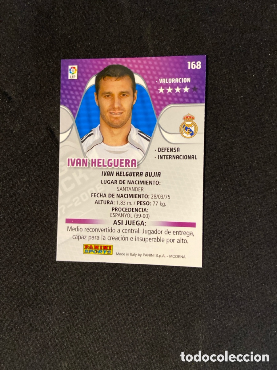Cromos de f&uacute;tbol: IVAN HELGUERA 168 (REAL MADRID) - Foto 2