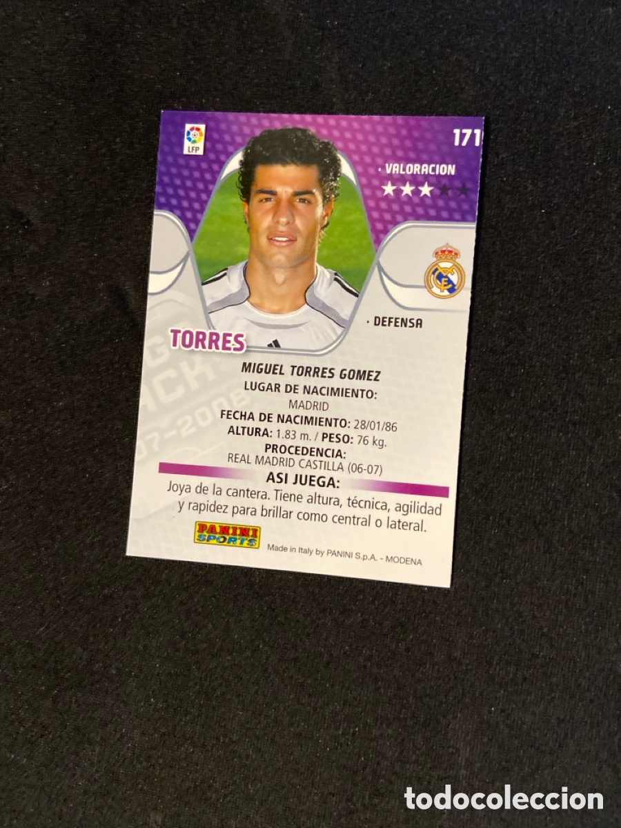 Cromos de f&uacute;tbol: TORRES 171 (REAL MADRID) MEGA - Foto 2