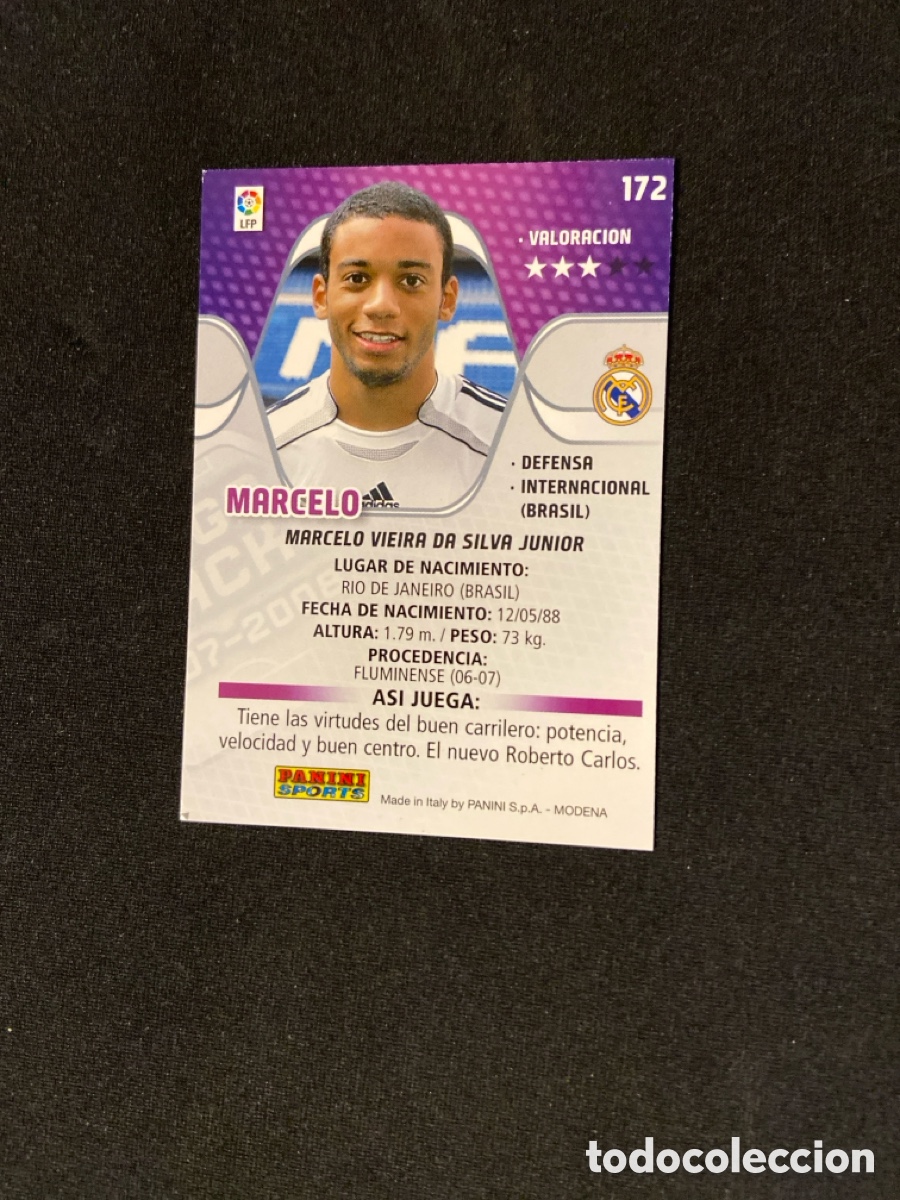 Cromos de f&uacute;tbol: MARCELO 172 (REAL MADRID) - Foto 2