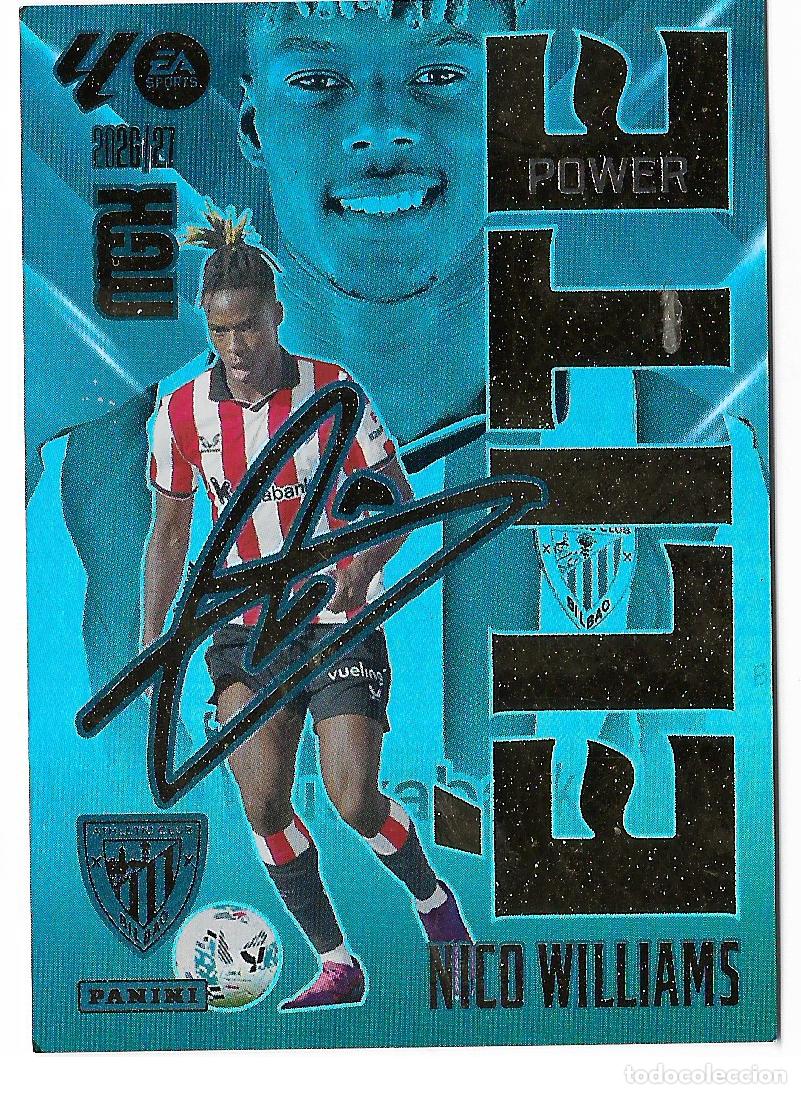 Cromos de f&uacute;tbol: PANINI MEGACRACS 2026/27 --NICO WILLIAMS -ELITE CON FIRMA