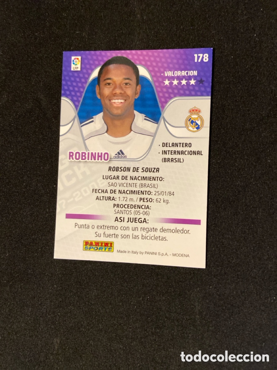 Cromos de f&uacute;tbol: ROBINHO 178 (REAL MADRID) - Foto 2