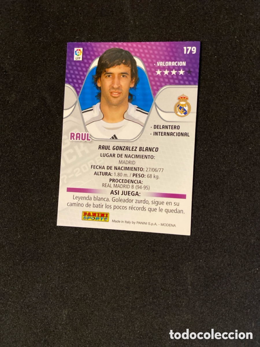Cromos de f&uacute;tbol: RAUL 179 (REAL MADRID) MEGA - Foto 2
