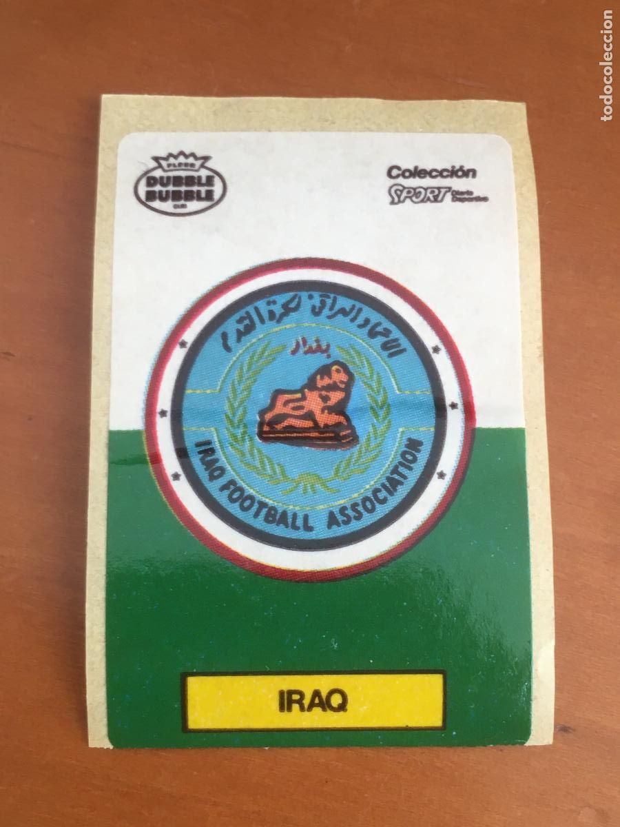 Football Stickers: iraq chicle dubble bubble sport mundial mexico 86 cromo original nunca pegado